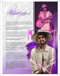 the cover of a magazine with a picture of a man in a hat