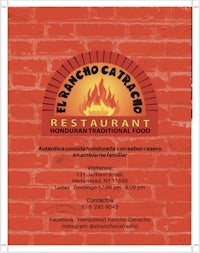 a flyer for el catro catro restaurant
