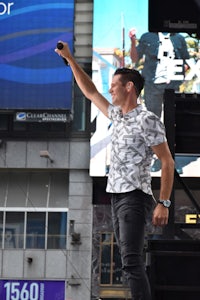 a man on a stage