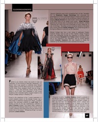 a fashion magazine with pictures of models on the runway